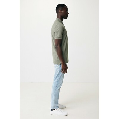 Koszulka polo z bawełny z recyklingu Iqoniq Yosemite z nadrukiem Twojego logo, materiał: bawełna, kolor: jasnozielony Koszulka polo z bawełny z recyklingu Iqoniq Yosemite z nadrukiem Twojego logo, materiał: bawełna, kolor: jasnozielony