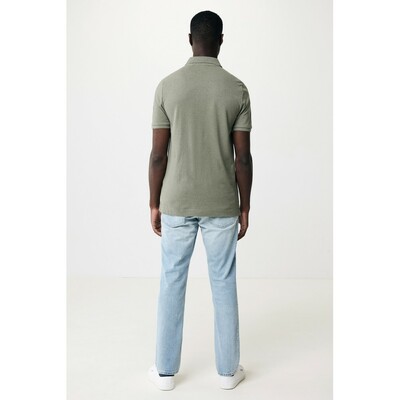 Koszulka polo z bawełny z recyklingu Iqoniq Yosemite z nadrukiem Twojego logo, materiał: bawełna, kolor: jasnozielony Koszulka polo z bawełny z recyklingu Iqoniq Yosemite z nadrukiem Twojego logo, materiał: bawełna, kolor: jasnozielony