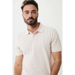 Koszulka polo z bawełny z recyklingu Iqoniq Yosemite z nadrukiem Twojego logo, materiał: bawełna, kolor: różowy