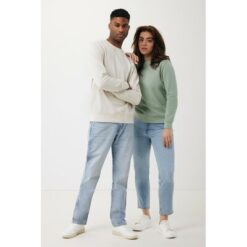 Lekki sweter Iqoniq Etosha, bawełna z recyklingu z nadrukiem Twojego logo, materiał: bawełna, kolor: zielony