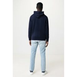 Lekka bluza z kapturem Iqoniq Rila, bawełna z recyklingu z nadrukiem Twojego logo, materiał: bawełna, kolor: niebieski