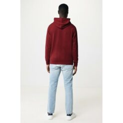 Lekka bluza z kapturem Iqoniq Rila, bawełna z recyklingu z nadrukiem Twojego logo, materiał: bawełna, kolor: czerwony