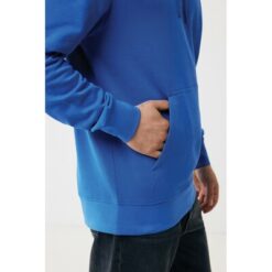 Lekka bluza z kapturem Iqoniq Rila, bawełna z recyklingu z nadrukiem Twojego logo, materiał: bawełna, kolor: niebieski