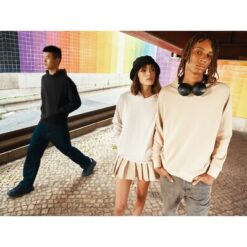 Bluza z kapturem i kieszeniami Iqoniq Yengo z bawełny z recyklingu z nadrukiem Twojego logo, materiał: bawełna, kolor: czarny