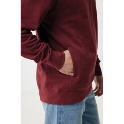 Bluza z kapturem i kieszeniami Iqoniq Yengo z bawełny z recyklingu z nadrukiem Twojego logo, materiał: bawełna, kolor: czerwony