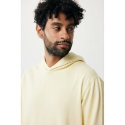 Bluza z kapturem i kieszeniami Iqoniq Yengo z bawełny z recyklingu z nadrukiem Twojego logo, materiał: bawełna, kolor: żółty