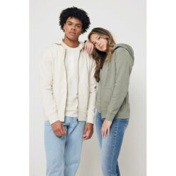 Bluza z kapturem z bawełny z recyklingu Iqoniq Abisko z nadrukiem Twojego logo, materiał: bawełna, kolor: neutralny