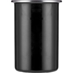 Emaliowany kubek 450 ml z nadrukiem Twojego logo, materiał: stal nierdzewna, stal, kolor: czarny