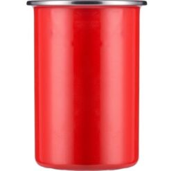 Emaliowany kubek 450 ml z nadrukiem Twojego logo, materiał: stal nierdzewna, stal, kolor: czerwony