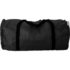 Składana torba podróżna z nadrukiem Twojego logo, materiał: metal, plastik, poliester, rpet, kolor: czarny