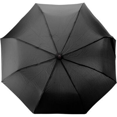 Parasol automatyczny RPET, składany z nadrukiem Twojego logo, materiał: metal, bambus, rpet, pongee, kolor: czarny Parasol automatyczny RPET, składany z nadrukiem Twojego logo, materiał: metal, bambus, rpet, pongee, kolor: czarny