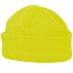 Czapka zimowa z nadrukiem Twojego logo, materiał: polar, kolor: żółty