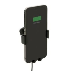 Samochodowy uchwyt do telefonu, ładowarka bezprzewodowa 10W z nadrukiem Twojego logo, materiał: tpe, kolor: czarny