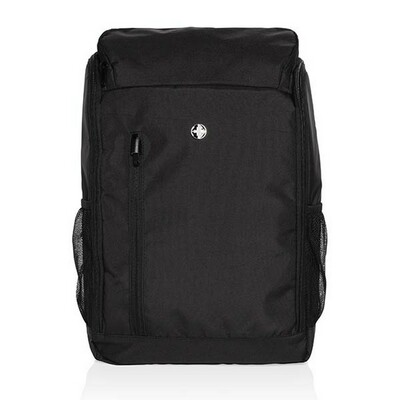 Plecak na laptopa 15" Swiss Peak AWARE™ RPET z nadrukiem Twojego logo, materiał: rpet, kolor: czarny Plecak na laptopa 15" Swiss Peak AWARE™ RPET z nadrukiem Twojego logo, materiał: rpet, kolor: czarny