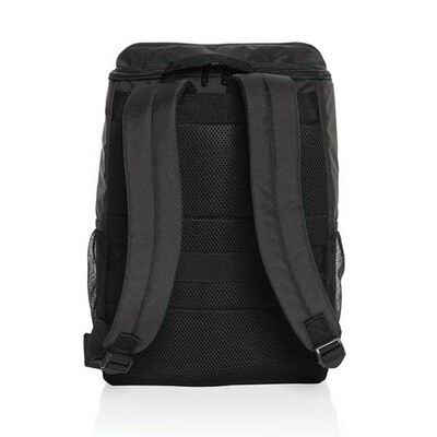 Plecak na laptopa 15" Swiss Peak AWARE™ RPET z nadrukiem Twojego logo, materiał: rpet, kolor: czarny Plecak na laptopa 15" Swiss Peak AWARE™ RPET z nadrukiem Twojego logo, materiał: rpet, kolor: czarny