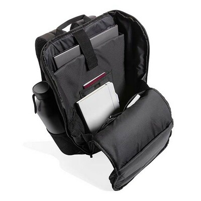 Plecak na laptopa 15" Swiss Peak AWARE™ RPET z nadrukiem Twojego logo, materiał: rpet, kolor: czarny Plecak na laptopa 15" Swiss Peak AWARE™ RPET z nadrukiem Twojego logo, materiał: rpet, kolor: czarny