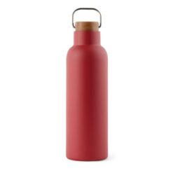 Butelka termiczna 800 ml VINGA Ciro z nadrukiem Twojego logo, materiał: drewno, stal nierdzewna, stal, kolor: czerwony