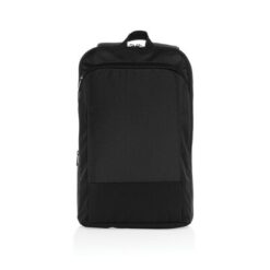 Plecak na laptopa 15,6" Flexpack Aware™ RPET z nadrukiem Twojego logo, materiał: rpet, kolor: czarny