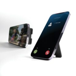 Magnetyczny portfel do telefonu C-Secure z nadrukiem Twojego logo, materiał: pu, kolor: czarny