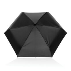 Parasol manualny 19,5" Aware™ RPET z nadrukiem Twojego logo, materiał: rpet, stal, kolor: czarny