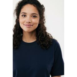 Koszulka Iqoniq Nikko, bawełna z recyklingu z nadrukiem Twojego logo, kolor: granatowy