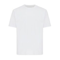 Koszulka Iqoniq Nikko, bawełna z recyklingu z nadrukiem Twojego logo, kolor: biały