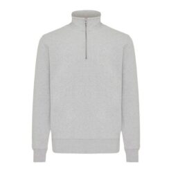 Bluza Iqoniq Elgon z bawełny z recyklingu z nadrukiem Twojego logo, kolor: szary