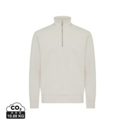 Bluza Iqoniq Elgon z bawełny z recyklingu z nadrukiem Twojego logo, kolor: biały