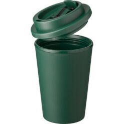 Kubek podróżny 350 ml z nadrukiem Twojego logo, materiał: pp, silikon, kolor: zielony
