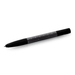Długopis wielofunkcyjny, touch pen, stojak na telefon, czyścik do ekranu, linijka, śrubokręty | Tonu z nadrukiem Twojego logo, materiał: metal, plastik, kolor: czarny