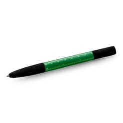 Długopis wielofunkcyjny, touch pen, stojak na telefon, czyścik do ekranu, linijka, śrubokręty | Tonu z nadrukiem Twojego logo, materiał: metal, plastik, kolor: zielony