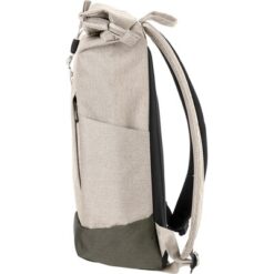 Zwijany plecak z nadrukiem Twojego logo, materiał: pu, poliester, kolor: beżowy