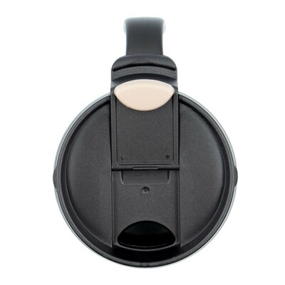 Kubek termiczny 400 ml z rączką | Wyatt z nadrukiem Twojego logo, materiał: plastik, stal nierdzewna, stal, kolor: czerwony Kubek termiczny 400 ml z rączką | Wyatt z nadrukiem Twojego logo, materiał: plastik, stal nierdzewna, stal, kolor: czerwony