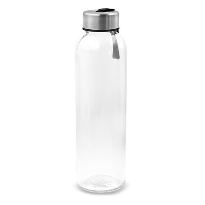 Szklana butelka 500 ml z kolorową wstążką | Viivi z nadrukiem Twojego logo, materiał: szkło, stal nierdzewna, stal, kolor: czarny Szklana butelka 500 ml z kolorową wstążką | Viivi z nadrukiem Twojego logo, materiał: szkło, stal nierdzewna, stal, kolor: czarny