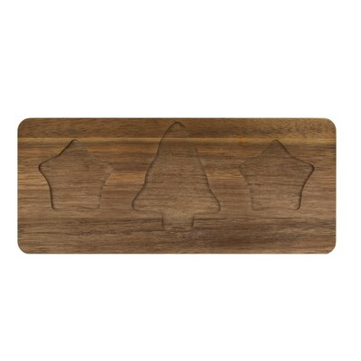 Zestaw świąteczny do serwowania dipów | Nuut z nadrukiem Twojego logo, materiał: drewno, ceramika, kolor: biały Zestaw świąteczny do serwowania dipów | Nuut z nadrukiem Twojego logo, materiał: drewno, ceramika, kolor: biały