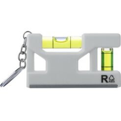 Brelok do kluczy, narzędzie wielofunkcyjne z nadrukiem Twojego logo, materiał: plastik, kolor: biały