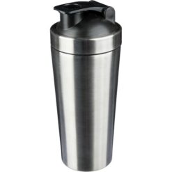 Butelka sportowa 750 ml, shaker z nadrukiem Twojego logo, materiał: pp, stal nierdzewna, silikon, stal, kolor: srebrny