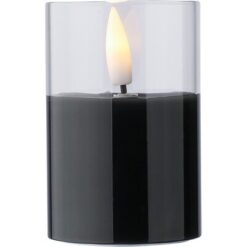 Świeca LED z nadrukiem Twojego logo, materiał: karton, pp, kolor: czarny