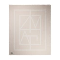 Koc VINGA Monogram z nadrukiem Twojego logo, materiał: poliester, kolor: biały