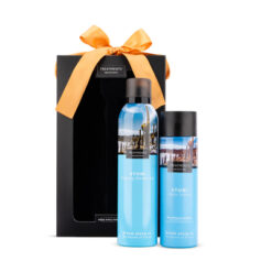 Zestaw kosmetyków Tenderness TREATMENTS z nadrukiem Twojego logo, materiał: metal, plastik, karton, kolor: niebieski