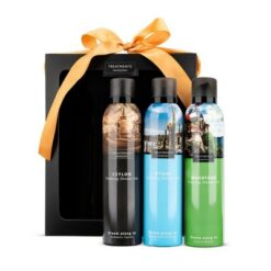 Zestaw kosmetyków Foaming Extravagance TREATMENTS z nadrukiem Twojego logo, materiał: plastik, karton, kolor: wielokolorowy