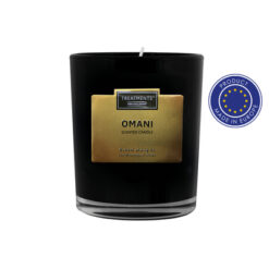 Świeczka zapachowa TREATMENTS z nadrukiem Twojego logo, materiał: guma, karton, drewno, szkło, kolor: żółty