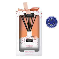 Patyczki zapachowe TREATMENTS z nadrukiem Twojego logo, materiał: guma, karton, szkło, kolor: różowy