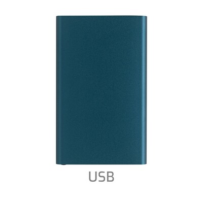 Power bank 4000 mAh z aluminium z recyklingu z nadrukiem Twojego logo, materiał: aluminium, kolor: niebieski Power bank 4000 mAh z aluminium z recyklingu z nadrukiem Twojego logo, materiał: aluminium, kolor: niebieski