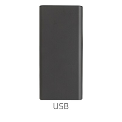 Power bank 20000 mAh Terra, aluminium z recyklingu z nadrukiem Twojego logo, materiał: aluminium, kolor: szary Power bank 20000 mAh Terra, aluminium z recyklingu z nadrukiem Twojego logo, materiał: aluminium, kolor: szary