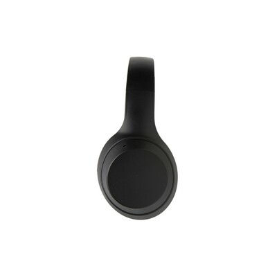 Nauszne słuchawki bezprzewodowe z nadrukiem Twojego logo, materiał: plastik, tpe, kolor: czarny Nauszne słuchawki bezprzewodowe z nadrukiem Twojego logo, materiał: plastik, tpe, kolor: czarny