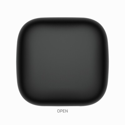 Bezprzewodowe słuchawki douszne z recyklingu Lakewood z nadrukiem Twojego logo, kolor: czarny Bezprzewodowe słuchawki douszne z recyklingu Lakewood z nadrukiem Twojego logo, kolor: czarny