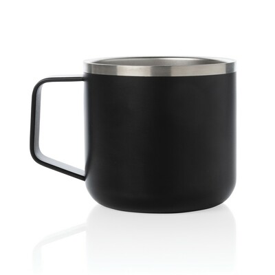 Kubek 350 ml z nadrukiem Twojego logo, materiał: stal nierdzewna, stal, kolor: czarny Kubek 350 ml z nadrukiem Twojego logo, materiał: stal nierdzewna, stal, kolor: czarny