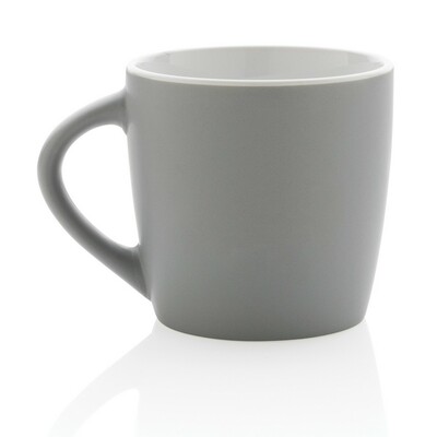 Kubek ceramiczny 300 ml z nadrukiem Twojego logo, materiał: ceramika, kolor: szary Kubek ceramiczny 300 ml z nadrukiem Twojego logo, materiał: ceramika, kolor: szary