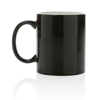 Kubek ceramiczny 350 ml z nadrukiem Twojego logo, materiał: ceramika, kolor: czarny Kubek ceramiczny 350 ml z nadrukiem Twojego logo, materiał: ceramika, kolor: czarny